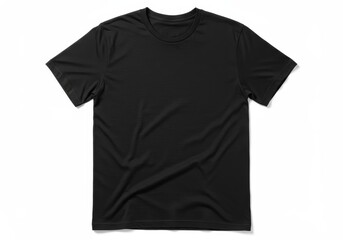 Photo Of Black T Shirt Isolated On White Background Fashion Apparel Details