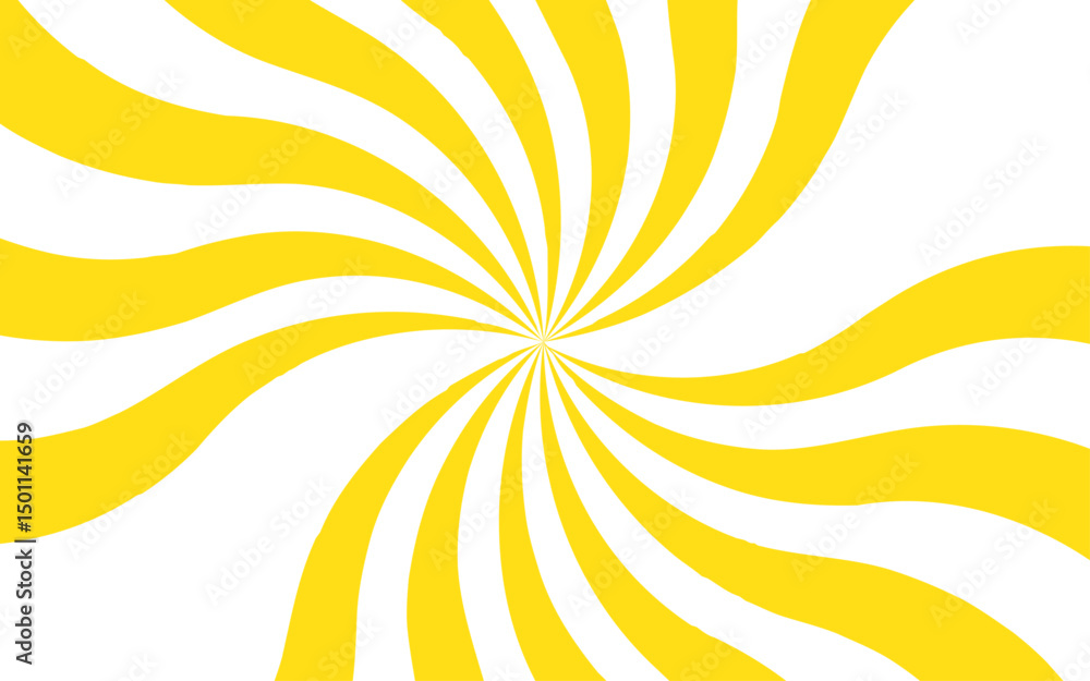 Leinwandbilder abstract vibrant swirl of yellow and white lines creating a dynamic, hypnotic pattern. design evokes