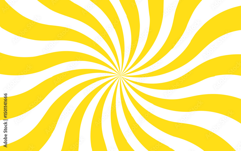 Leinwandbilder abstract vibrant swirl of yellow and white lines creating a dynamic, hypnotic pattern. design evokes