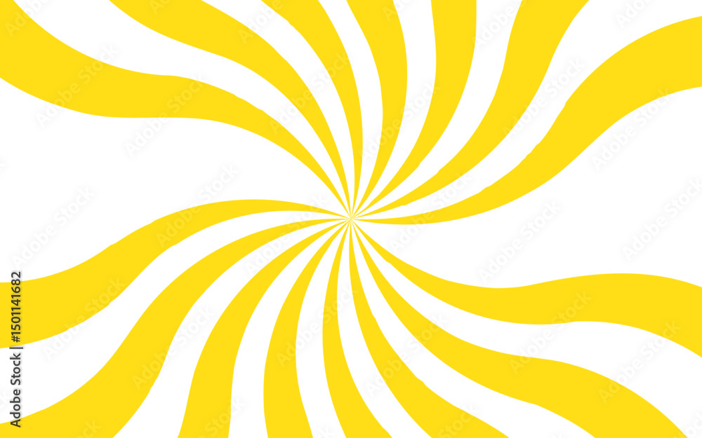 Leinwandbilder abstract vibrant swirl of yellow and white lines creating a dynamic, hypnotic pattern. design evokes