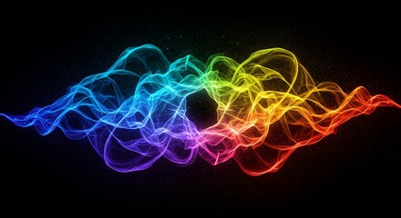 Obraz premium Colorful Light Wave Abstract