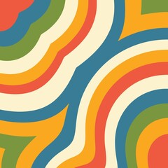 Retro Wave Abstract Design Background 