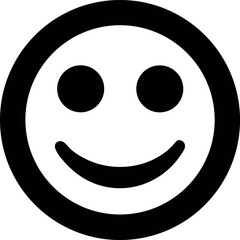 Happy Smiley face iocn. emoticon line art icon. Cute smile thin line icon.