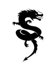 oriental asian dragon silhouette
