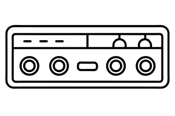 control panel vector silhouette illustration isolated on white background