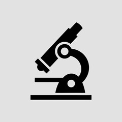 microscope logo icon vector illustration
