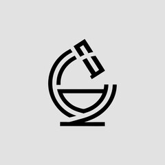 microscope icon vector illustration