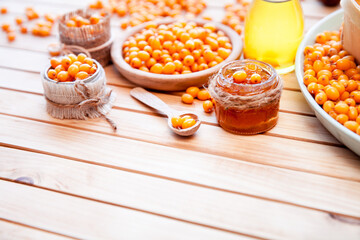 jam, sea ​​buckthorn oil and sea buckthorn berries