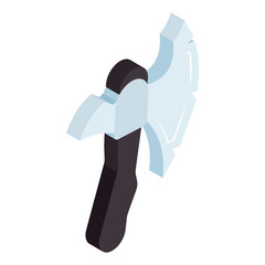 An isometric design, icon of axe