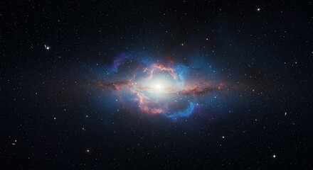 Obraz premium Galaxy with Nebula and Stars