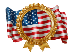 american flag button