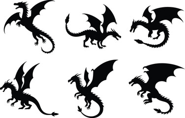 Fototapeta premium Dragon silhouette