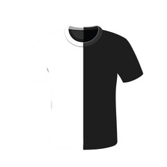 Blank & white T-Shirt Template Front View Apparel Mockup for Design