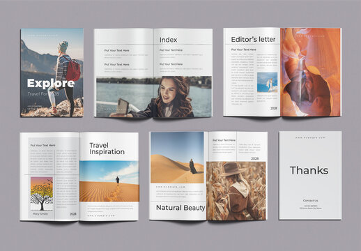 Explore Travel Magazine Design