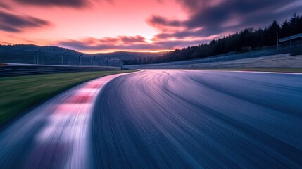 Sunrise on a Racing Track