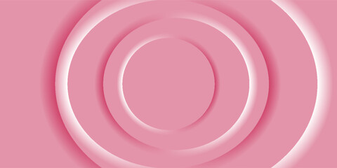 Abstract pink background with concentric circular shapes and soft gradients creating a modern, elegant, and minimalistic design.