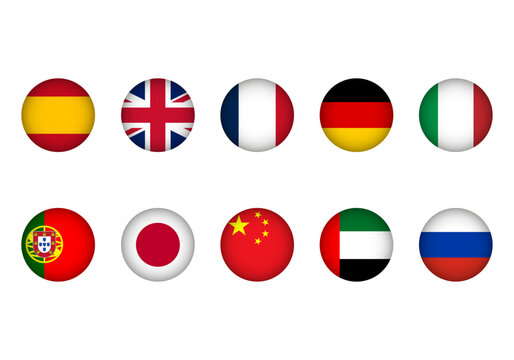 Pins de los idiomas mas hablados del mundo. Pins de banderas