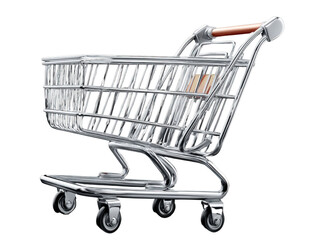 shopping cart isolated on white