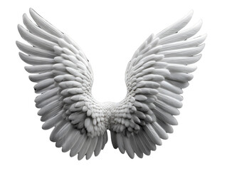 Obraz premium Flying black heraldic eagle heart with angelic feather wings vector illustration