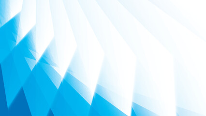Abstract geometric white and blue color, modern design stripes background with glowing light. Vector illustration.
