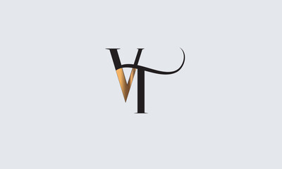 VT, TV, T, V Abstract Letters Logo Monogram	
