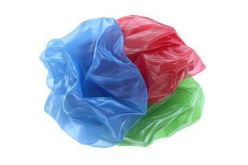 Fototapeta premium Plastic bag color swirl isolated on transparent PNG background