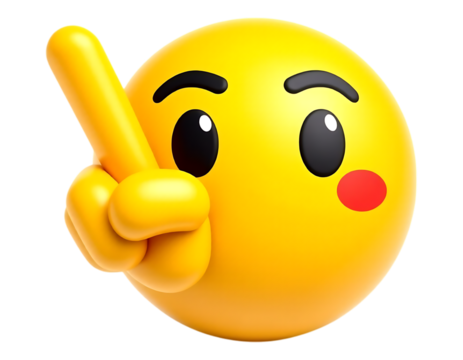 Emoji with Finger Pointing Up - Powered by Adobe