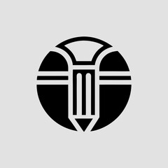 vector illustration of a pencil logo icon