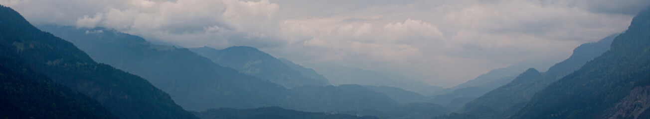 layer of the swiss alps panorama