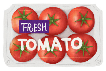 fresh tomatoes in package
