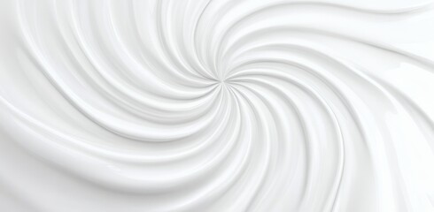 Close up swirling luxury cream white center spiral smooth cosmetic against light grey backgrounds create abstract dynamic