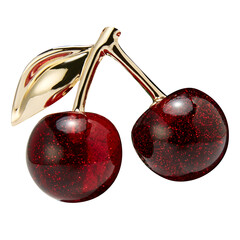 cherries on white background