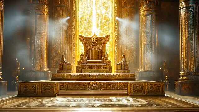 Majestic Golden Throne Room: An Immersive Visualization of Power and Legacy