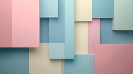 Obraz premium Abstract Geometric Pastel Shapes Background Design