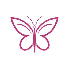 Elegant Line Art Butterfly Vector