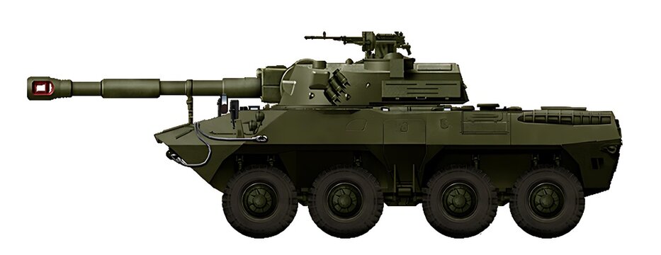 Gvozdika-K (The concept of a wheeled version of the Gvozdika self-propelled gun based on the BTR-90)