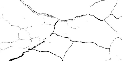 Cracked earth. Structure of cracking. The cracks concrete texture white and black. racks background, cracks texture, grunge background. Cracks in a wall background. Crack Texture. 