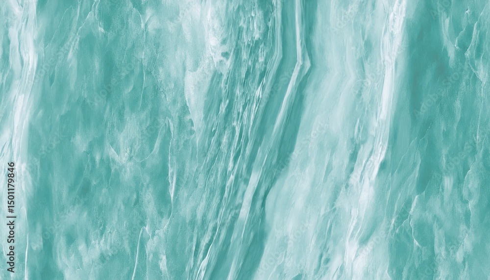 Aufkleber turquoise marble texture with fluid icy wave patterns for web design, branding, and elegant print background

