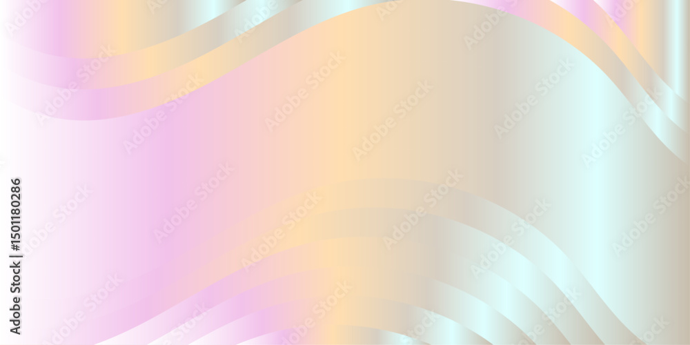 Poster abstract pastel gradient background with soft wavy lines and subtle colorful transitions effect surf