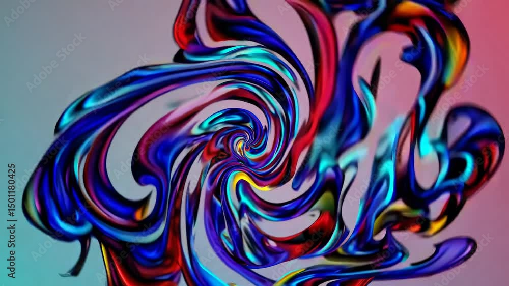 Poster bright and vibrant colors blend together in a swirling, abstract design, creating a mesmerizing visu