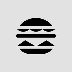 Abstract burger logo icon vector illustrations