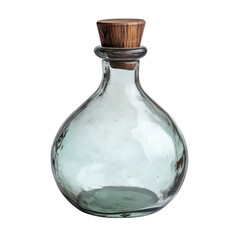 a old medieval bottle isolated on transparent background