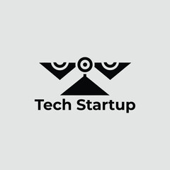 Abstract Tech Startup Logo Design Modern Minimalist