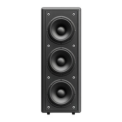 Fototapeta premium Black loudspeaker audio fidelity sound system hifi soundstage speakers on transparent background