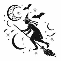 witch on a broom