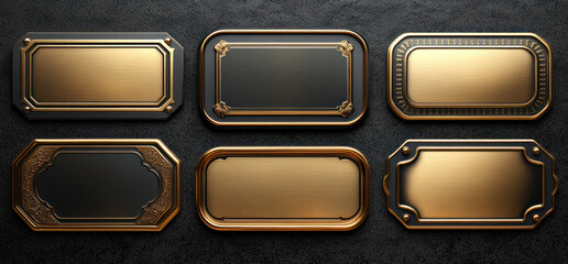Luxury metal plates decorative backgrounds