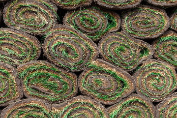rolled sods as a background