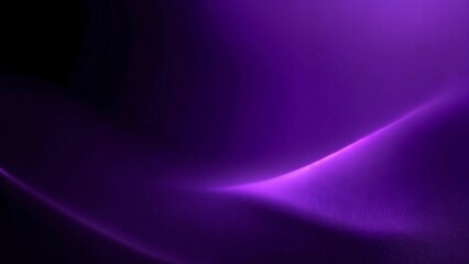 A soft abstract background with smooth gradient blending from deep violet to black, subtle grainy texture, glowing purple light effects, high resolution, minimal design, suitable for digital art.