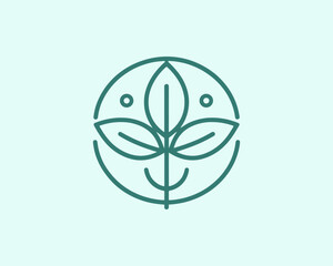 Minimal flower logo