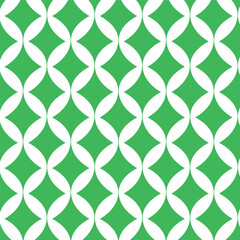 Green and White Geometric Rhombus Pattern